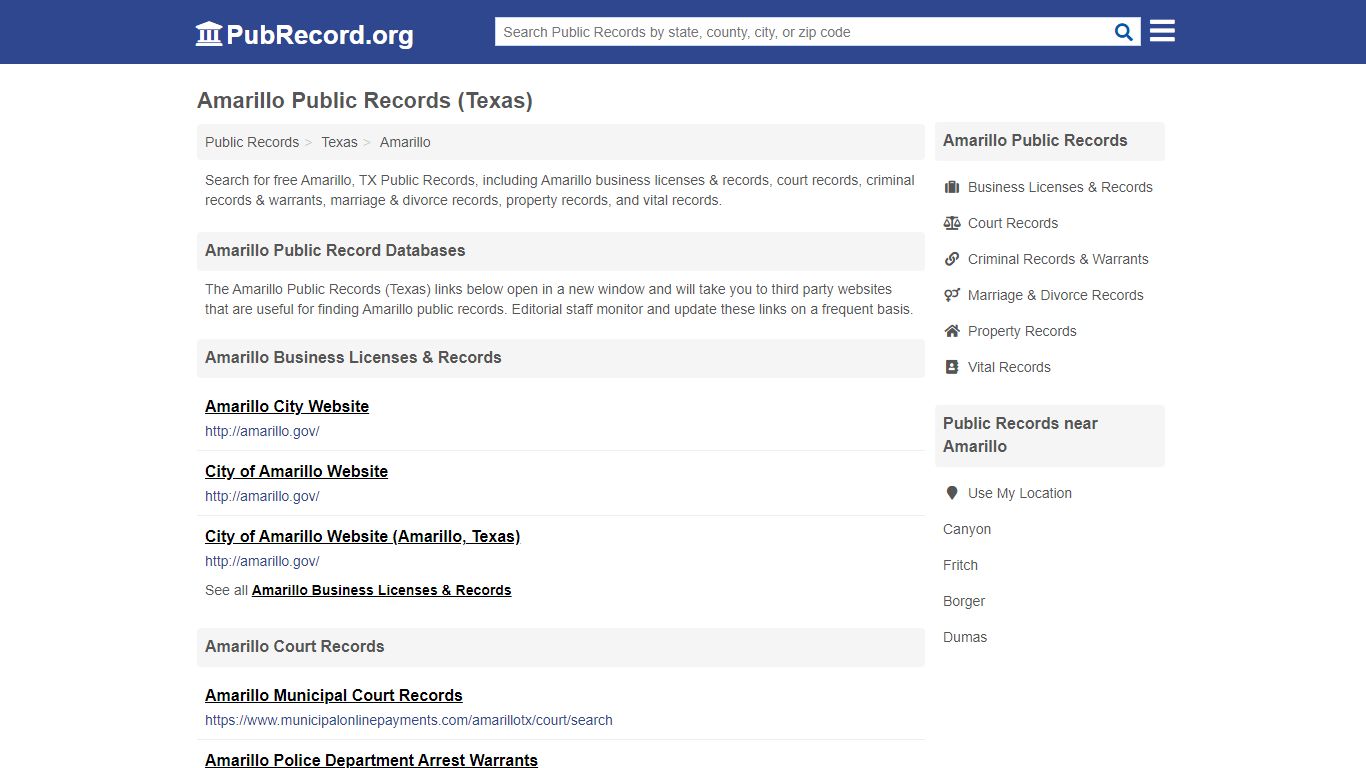 Free Amarillo Public Records (Texas Public Records)